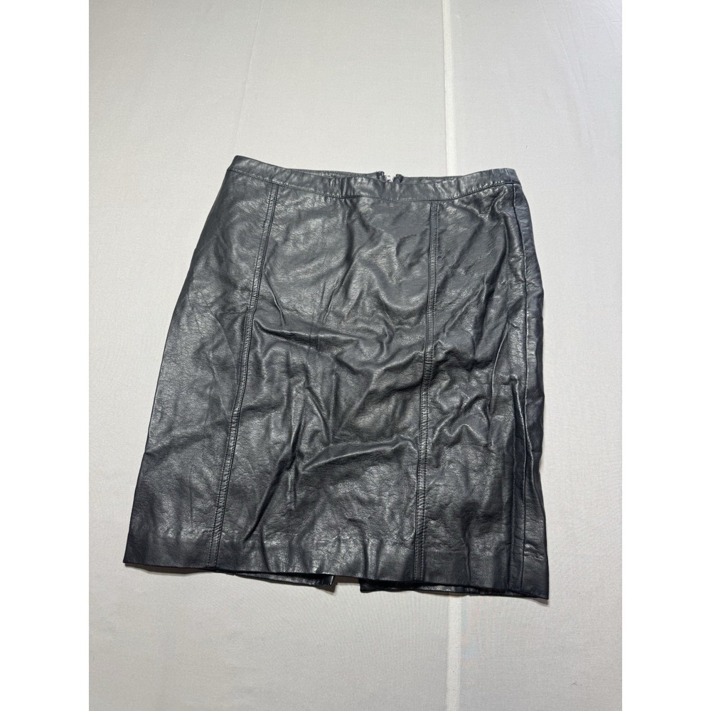 Worthington Petite Faux Leather Skirt Women's Size 6p Color Black